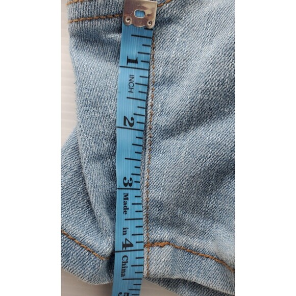 Bit & Bridle Jean Shorts Sz 16 Geometric Design Light Wash Denim Western Cowgirl - Picture 11 of 12